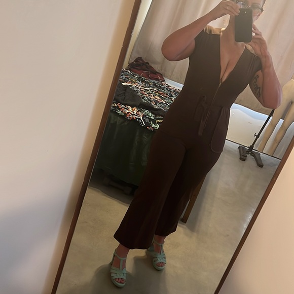 Groovy Mr Brownstone polyester jumpsuit. - Picture 4 of 15